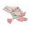 Laddha Home Designs Pink and Blue Striped Tassels Throw Blanket 50" x 60"